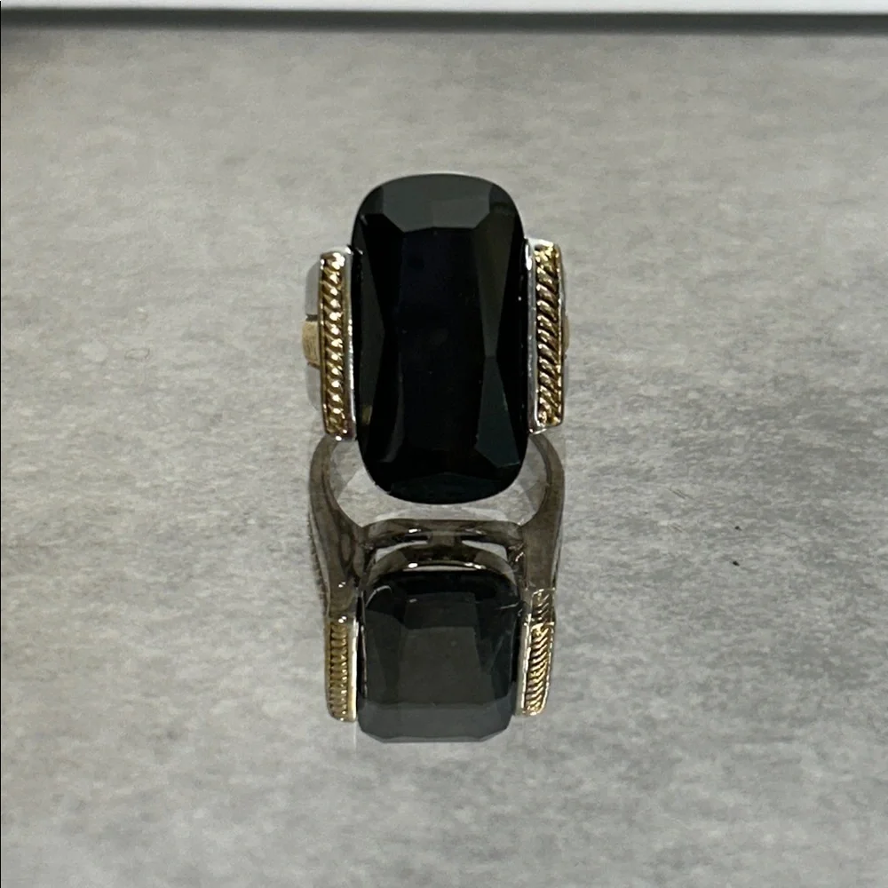 Black Tourmaline and 14KGE Statement Ring
